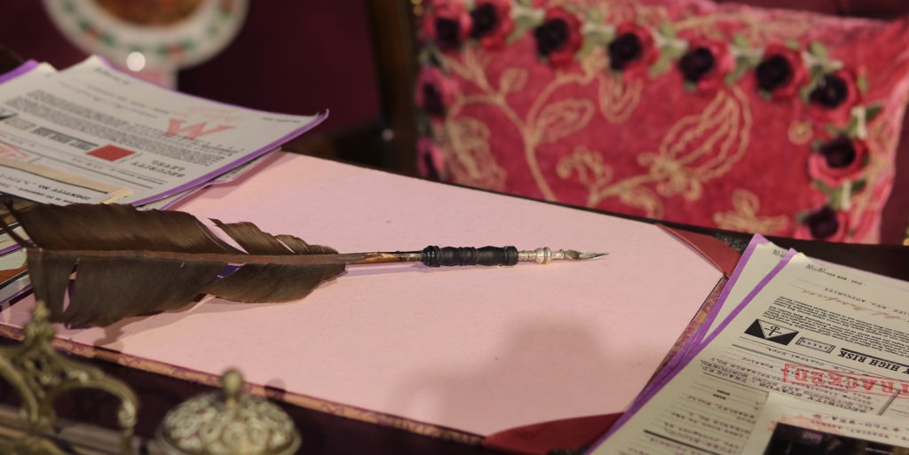 Professor Umbridge's desk and quill