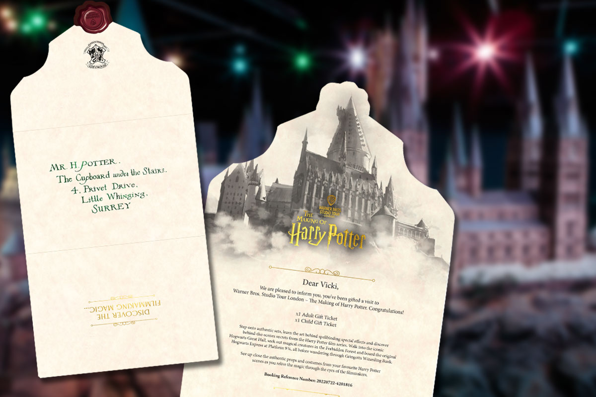 Warner Bros Studio Tour Souvenir Gift Ticket 