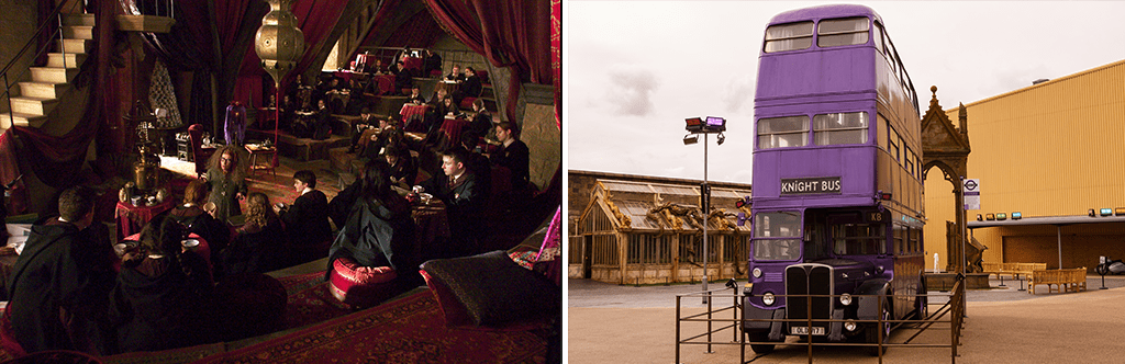 The Divination Classroom in Harry Potter and the Prisoner of Azkaban and the Knight Bus at the Studio Tour