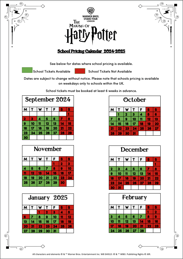 Risk Assessment for School Visits page 1 - Studio Tour